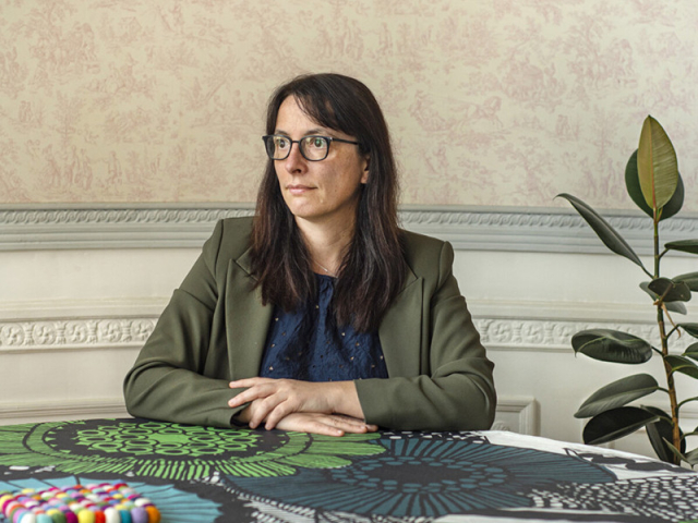 CABA 9/4/24 Veronica Robert, docente e investigadora del Conicet sobre energias renovables, desarrollo industrial y economia. Foto: Veronica Bellomo